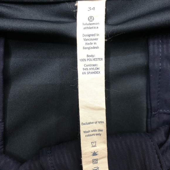 Lululemon Mens Flat Front Shorts Blue Plaid Size 34 Waist Perfect Condition - Picture 3 of 8